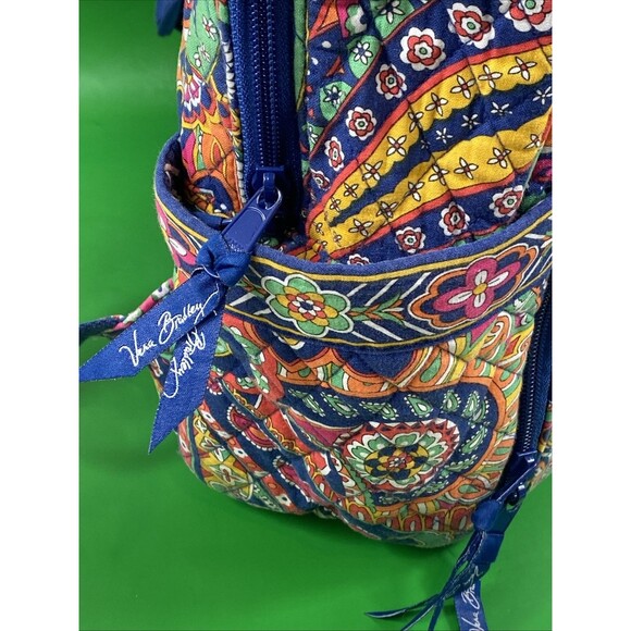 Vera Bradley Iconic Campus Backpack Full Size Book Bag Venetian Paisley - Picture 6 of 10